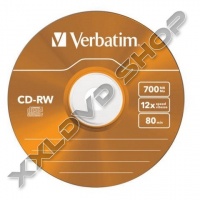 VERBATIM CD-RW COLOUR 12X LEMEZ  - SLIM TOKBAN (5)