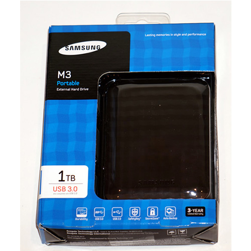 1TB samsung külső merevlemez csomagolás