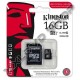 KINGSTON 16GB MICRO SDHC MEMÓRIAKÁRTYA UHS-I INDUSTRIAL TEMP (90/45 MB/S) + ADAPTER 