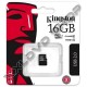 KINGSTON 16GB MICRO SDHC MEMÓRIAKÁRTYA UHS-I U1 CLASS 10 (45/10 MB/S)