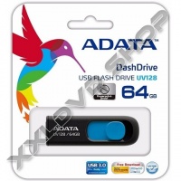 ADATA UV128 64GB PENDRIVE USB 3.0 - FEKETE-KÉK