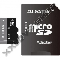 ADATA PREMIER 8GB MICRO SDHC MEMÓRIAKÁRTYA CLASS 10 + ADAPTER