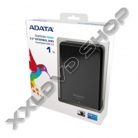 ADATA HV620 1TB HDD 2,5 KÜLSŐ MEREVLEMEZ, USB 3.0 FEKETE