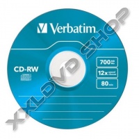 VERBATIM CD-RW COLOUR 12X LEMEZ  - SLIM TOKBAN (5)