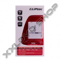 CLIPTEC KÁRTYA OLVASÓ + SIM CARD ,4 SLOTS RZR 622-00 FEHÉR