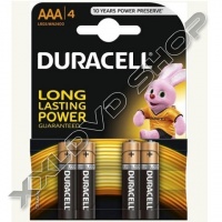 DURACELL AAA MÉRETŰ 1,5V ALKÁLI CERUZA ELEM LR03 (4) BLISTER