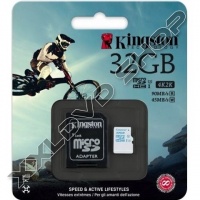 KINGSTON 32GB MICRO SDHC ACTION CARD MEMÓRIAKÁRTYA UHS-I CLASS U3 (90/45 MB/S) + ADAPTER