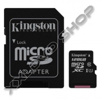 KINGSTON 128GB MICRO SDXC MEMÓRIAKÁRTYA UHS-I U1 CLASS 10 + ADAPTER (45/10 MB/S)