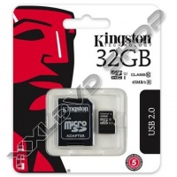 KINGSTON 32GB MICRO SDHC MEMÓRIAKÁRTYA UHS-I U1 CLASS 10 + ADAPTER (45/10 MB/S)
