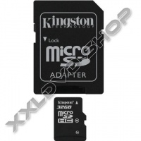 KINGSTON 32GB MICRO SDHC MEMÓRIAKÁRTYA CLASS 4 + ADAPTER