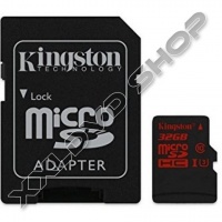 KINGSTON 32GB MICRO SDHC MEMÓRIAKÁRTYA UHS-I CLASS U3 (90/80 MB/S) + ADAPTER