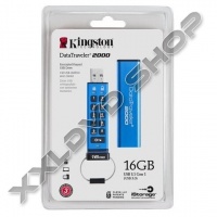 KINGSTON DT2000 16GB PENDRIVE - 256BIT AES TITKOSÍTOTT, NYOMÓGOMBOS - USB 3.0