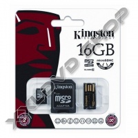 16GB MOBILITY KIT KINGSTON CLASS 10 (MICRO SD MEMÓRIAKÁRTYA + ADAPTER + OLVASÓ)
