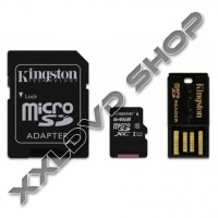 64GB MOBILITY KIT KINGSTON CLASS 10 (MICRO SD MEMÓRIAKÁRTYA + ADAPTER + OLVASÓ)