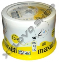 MAXELL CD-R 52X TELJES FELÜLETÉN NYOMTATHATÓ LEMEZ - CAKE (50)