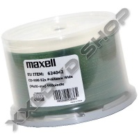 MAXELL CD-R 52X TELJES FELÜLETÉN NYOMTATHATÓ LEMEZ /NO ID/ - CAKE (50) 