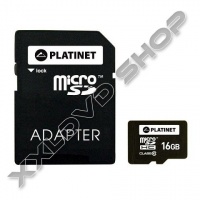 PLATINET 16GB MICRO SDHC MEMÓRIAKÁRTYA CLASS 10 + ADAPTER