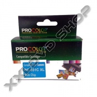 PROCOLOR CANON PC- 551 C XL CHIP KÉK (CIÁN) UTÁNGYÁTOTT TINTAPATRON 