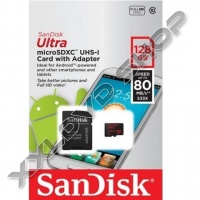 SANDISK ULTRA 128GB MICRO SDHC MEMÓRIAKÁRTYA UHS-I ANDROID CLASS 10 + ADAPTER