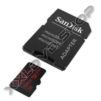 SANDISK EXTREME 128GB MICRO SDXC MEMÓRIAKÁRTYA UHS-I U3 V30 CLASS 10 (90/40 MB/S) + ADAPTER