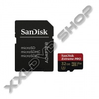 SANDISK EXTREME PRO 32GB MICRO SDHC MEMÓRIAKÁRTYA ANDROID CLASS 10 U3 V30 UHS-I + ADAPTER