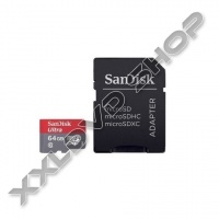 SANDISK ULTRA 64GB MICRO SDHC MEMÓRIAKÁRTYA UHS-I ANDROID CLASS 10 + ADAPTER