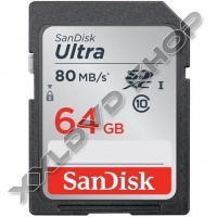 SANDISK ULTRA 64GB SDXC MEMÓRIAKÁRTYA UHS-I CLASS 10 (80 MB/S)