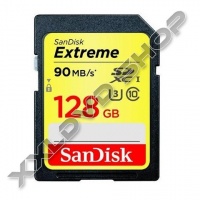 SANDISK EXTREME 128GB SDXC MEMÓRIAKÁRTYA UHS-I V30 U3 CLASS 10 (90/60 MB/S)