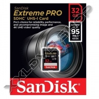 SANDISK EXTREME PRO 32GB SDHC MEMÓRIAKÁRTYA 4K UHS-I U3 CLASS 10 (95/90 MB/S)