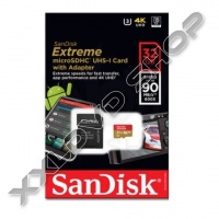 SANDISK EXTREME 32GB MICRO SDHC MEMÓRIAKÁRTYA UHS-I ANDROID U3 V30 CLASS 10 (90/40 MB/S) + ADAPTER