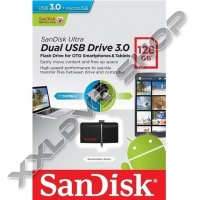 SANDISK ULTRA DUAL 128GB PENDRIVE OTG - USB 3.0 + MICRO USB - ANDROID TELEFONOKHOZ, TABLETEKHEZ 