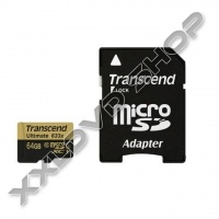 TRANSCEND 64GB MICRO SDXC MEMÓRIAKÁRTYA ULTIMATE CLASS 10 UHS-U3 + ADAPTER 