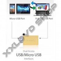 TRANSCEND 16GB USB 2.0 PENDRIVE JETFLASH 380 OTG ARANY 