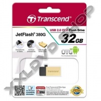 TRANSCEND 32GB USB 2.0 PENDRIVE JETFLASH 380 OTG ARANY 