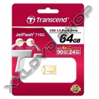 TRANSCEND 64GB USB 3.0 PENDRIVE JETFLASH 710 FÉM ARANY 
