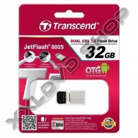 TRANSCEND 32GB USB 3.0 PENDRIVE JETFLASH 880 OTG EZÜST 