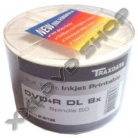 TRAXDATA DVD+R DL 8X 8,5GB TELJES FELÜLETÉN NYOMTATHATÓ LEMEZ - SHRINK (50) 