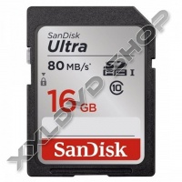 SANDISK ULTRA 16GB SDHC MEMÓRIAKÁRTYA UHS-I CLASS 10 (80 MB/S)