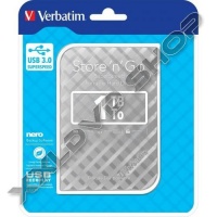 VERBATIM 1TB HDD 2,5" KÜLSŐ MEREVLEMEZ, USB 3.0, EZÜST