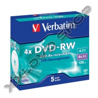 VERBATIM DVD-RW 4X JWC LEMEZ - NORMÁL TOKBAN (5)