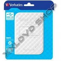 VERBATIM 1TB HDD 2,5" KÜLSŐ MEREVLEMEZ, USB 3.0, FEHÉR