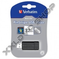 VERBATIM PINSTRIPE 32GB PENDRIVE USB 2.0 - FEKETE