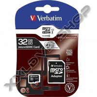 VERBATIM 32GB MICRO SDHC MEMÓRIAKÁRTYA - CLASS 10 + ADAPTER