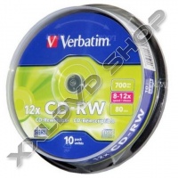 VERBATIM CD-RW 12X LEMEZ - CAKE (10)