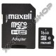 MAXELL 16GB MICRO SDHC MEMÓRIAKÁRTYA CLASS 10 + ADAPTER