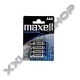 MAXELL AAA MÉRETŰ 1,5V ALKALINE CERUZA ELEM (4 BLISTER)