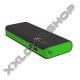 PLATINET POWER BANK 13000MAH + MICROUSB CABLE + TORCH BLACK/GREEN [42897]