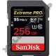 SANDISK EXTREME PRO 256GB SDXC MEMÓRIAKÁRTYA 4K UHS-I U3 CLASS 10 (95/90 MB/S)