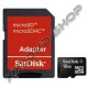 SANDISK 16GB MICRO SDHC MEMÓRIAKÁRTYA CLASS 4 + ADAPTER