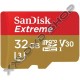 SANDISK EXTREME 32GB MICRO SDHC MEMÓRIAKÁRTYA UHS-I U3 V30 CLASS 10 (90/40 MB/S) + ADAPTER